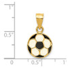 Lex & Lu 14k Yellow Gold Enameled Soccer Ball Pendant LAL77164 - 4 - Lex & Lu