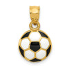 Lex & Lu 14k Yellow Gold Enameled Soccer Ball Pendant LAL77165 - Lex & Lu