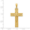 Lex & Lu 14k Yellow Gold Satin Finish Crucifix Pendant - 3 - Lex & Lu