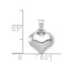 Lex & Lu 14k White Gold Puffed Heart - 4 - Lex & Lu