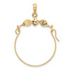 Lex & Lu 14k Two-tone Gold Leaves w/Flower Charm Holder - 3 - Lex & Lu