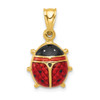 Lex & Lu 14k Yellow Gold Enameled Ladybug Charm LAL77241 - Lex & Lu