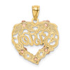 Lex & Lu 14k Two-tone Gold Sister Heart Pendant - 3 - Lex & Lu