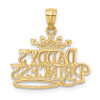 Lex & Lu 14k Yellow Gold & Rhodium Daddys Princess Pendant - 3 - Lex & Lu