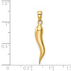 Lex & Lu 14k Yellow Gold Large Italian Horn Pendant - 3 - Lex & Lu