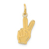 Lex & Lu 14k Yellow Gold Peace Sign Charm - Lex & Lu