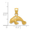 Lex & Lu 14k Yellow Gold Manatee Pendant - 3 - Lex & Lu