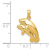 Lex & Lu 14k Yellow Gold Double Manatee Pendant - 3 - Lex & Lu