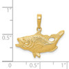 Lex & Lu 14k Yellow Gold Open Mouthed Bass Fish Pendant - 4 - Lex & Lu