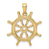 Lex & Lu 14k Yellow Gold Ship Wheel Pendant LAL77425 - 3 - Lex & Lu