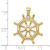 Lex & Lu 14k Yellow Gold Ship Wheel Pendant LAL77425 - 4 - Lex & Lu