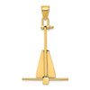 Lex & Lu 14k Yellow Gold Moveable Danforth Anchor Pendant - Lex & Lu