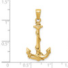 Lex & Lu 14k Yellow Gold Anchor w/Rope Pendant LAL77443 - 4 - Lex & Lu