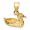 Lex & Lu 14k Yellow Gold D/C Duck Pendant - 4 - Lex & Lu