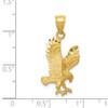 Lex & Lu 14k Yellow Gold Satin D/C Eagle Pendant LAL77509 - 4 - Lex & Lu