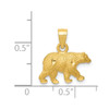 Lex & Lu 14k Yellow Gold D/C Bear Pendant LAL77531 - 4 - Lex & Lu