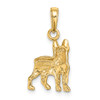 Lex & Lu 14k Yellow Gold Boston Terrier Dog Pendant - 4 - Lex & Lu