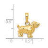 Lex & Lu 14k Yellow Gold Cocker Spaniel Dog Pendant - 4 - Lex & Lu