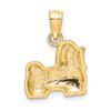 Lex & Lu 14k Yellow Gold D/C Shih Tzu Pendant LAL77582 - 3 - Lex & Lu