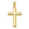 Lex & Lu 14k Two-tone Gold Reversible Cross Pendant - Lex & Lu