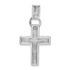 Lex & Lu 14k White Gold Modern Cross Pendant - 3 - Lex & Lu