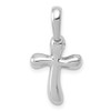 Lex & Lu 14k White Gold Small Freeform Cross Pendant - Lex & Lu