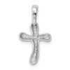 Lex & Lu 14k White Gold Small Freeform Cross Pendant - 3 - Lex & Lu