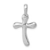 Lex & Lu 14k White Gold Freeform Cross Pendant - Lex & Lu