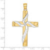 Lex & Lu 14k Yellow Gold & Rhodium Latin Cross Pendant LAL77706 - 3 - Lex & Lu