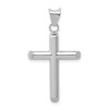 Lex & Lu 14k White Gold Polished Hollow Cross Pendant LAL77708 - Lex & Lu