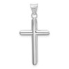 Lex & Lu 14k White Gold Polished Hollow Cross Pendant LAL77708 - 3 - Lex & Lu