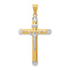 Lex & Lu 14k Two-tone Gold INRI Crucifix Pendant LAL77716 - Lex & Lu