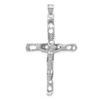 Lex & Lu 14k White Gold Crucifix Pendant LAL77721 - Lex & Lu