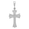 Lex & Lu 14k White Gold Cross Pendant LAL77725 - Lex & Lu