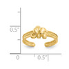 Lex & Lu 14k Yellow Gold Elephant Toe Ring - 5 - Lex & Lu