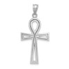 Lex & Lu 14k White Gold Ankh Cross Pendant LAL77762 - Lex & Lu