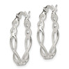 Lex & Lu Sterling Silver Fancy Hoop Earrings LAL7777 - 2 - Lex & Lu