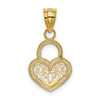 Lex & Lu 14k Yellow Gold Filigree Heart Lock Pendant - 3 - Lex & Lu Lex & Lu 14k Yellow Gold Filigree Heart Lock Pendant - 3 - Lex & Lu