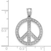 Lex & Lu 14k White Gold Peace Symbol Pendant - 3 - Lex & Lu