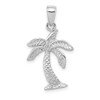 Lex & Lu 14k White Gold Palm Tree Pendant LAL77809 - Lex & Lu