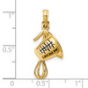 Lex & Lu 14k Yellow Gold 3-D Black Enameled Measuring Cup and Whisk Pendant - 3 - Lex & Lu