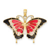 Lex & Lu 14k Yellow Gold Translucent Acrylic Butterfly Pendant - 3 - Lex & Lu