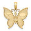 Lex & Lu 14k Yellow Gold & Rhodium Butterfly Pendant LAL77848 - 4 - Lex & Lu