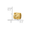 Lex & Lu 14k Yellow Gold D/C Mini Plumeria Barrel Chain Slide - 3 - Lex & Lu