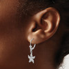 Lex & Lu 14k White Gold Starfish Leverback Earrings - 3 - Lex & Lu