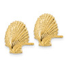Lex & Lu 14k Yellow Gold Scallop Shell Post Earrings LAL77918 - 2 - Lex & Lu