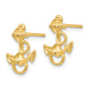 Lex & Lu 14k Yellow Gold Anchor w/Rope Trim Post Earrings - 2 - Lex & Lu