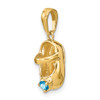 Lex & Lu 14k Yellow Gold 3-D December/Synthetic Stone Engravable Shoe Charm - 5 - Lex & Lu