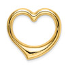 Lex & Lu 14k Yellow Gold Heart Hollow Pendant Slide - 3 - Lex & Lu