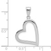 Lex & Lu 14k White Gold Polished Hollow Heart Pendant LAL77972 - 4 - Lex & Lu